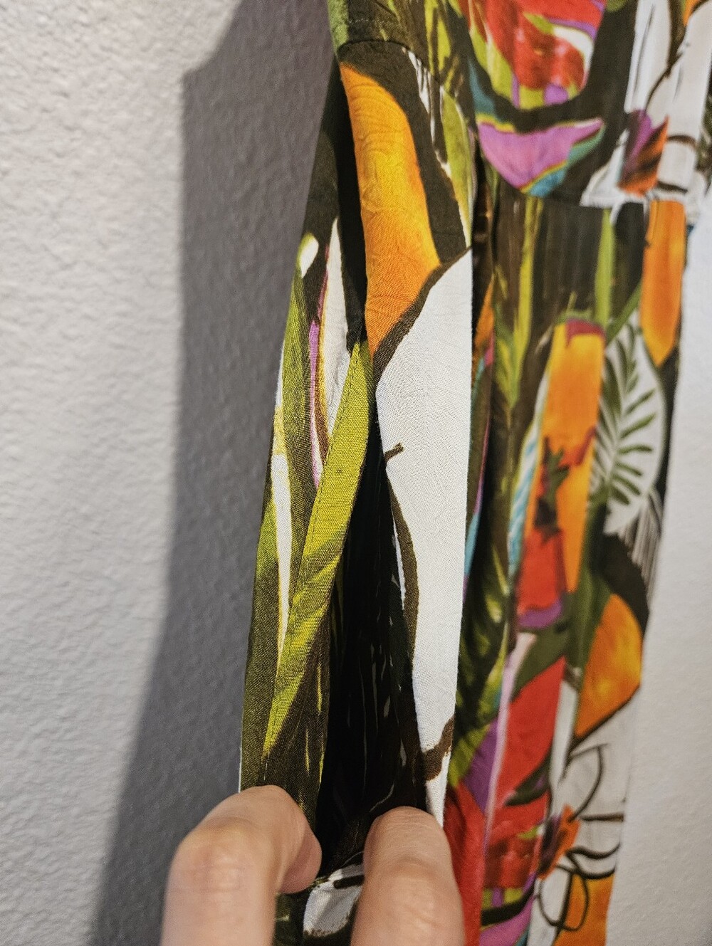 Jams World Maxi Pleated Dress Tarragon Floral Pattern Size M - Picture 4 of 10
